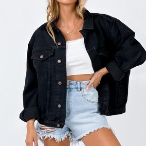 PRINCESS POLLY black denim jacket